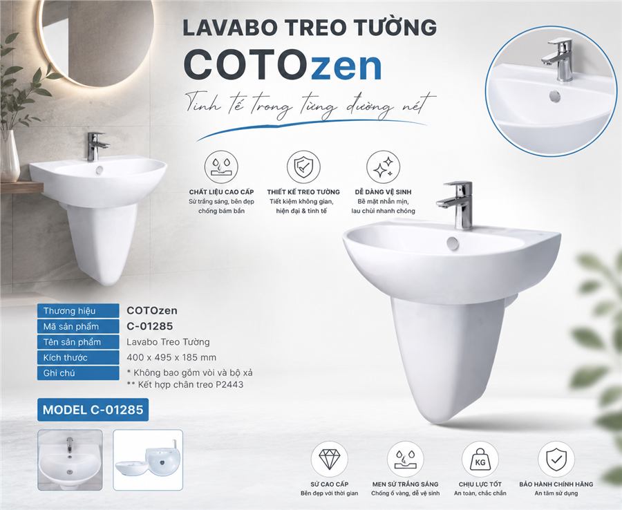 Lavabo treo tường COTOzen C-01285