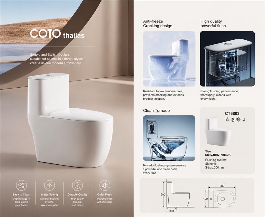 Bồn cầu một khối COTOzen CT6803