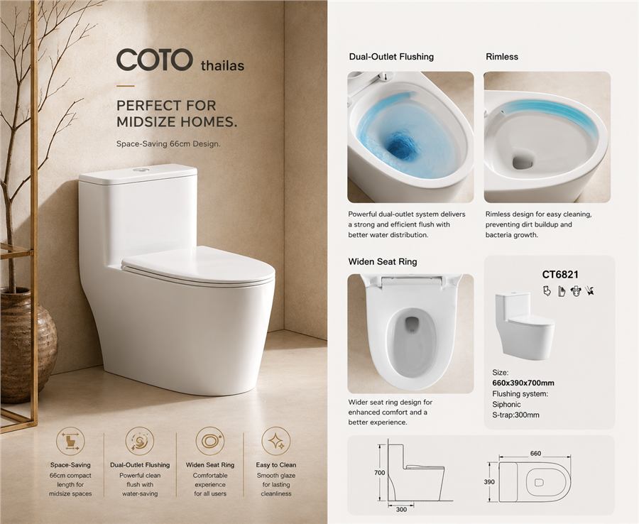 Bồn cầu một khối COTOzen CT6821